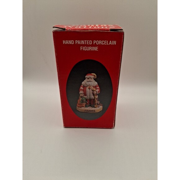 Santa's of The Nations Hand Painted Porcelain Christmas Fig (France) #8910 - Picture 5 of 8